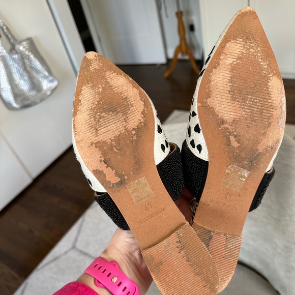 Anthropologie Paz Beaded Backless Mules EUC - Picture 7 of 12
